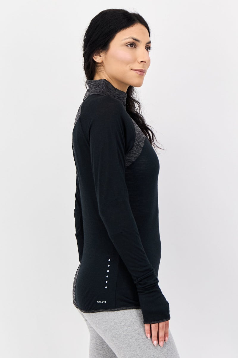 Nike Women Sportswear Fit Long Sleeve Outdoor Top, Black - Image 3